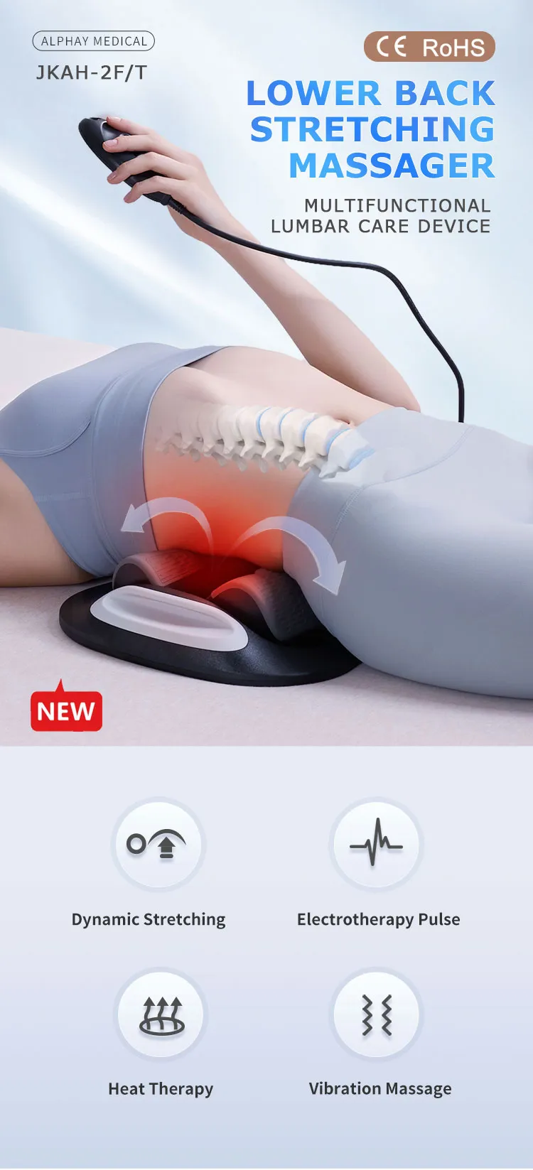 Lower Back Stretching Massager JKAH-2F/T